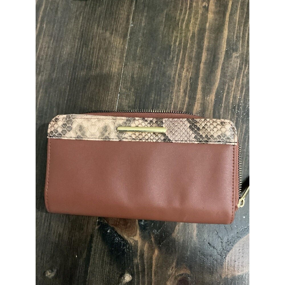 Ladies Rectangular Brown Wallet Accessories